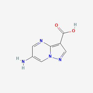 molecular formula C7H6N4O2 B1489258 6-Aminopyrazolo[1,5-a]pyrimidine-3-carboxylic acid CAS No. 1501328-96-6