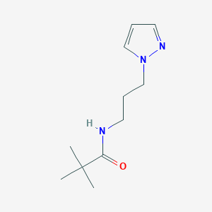 molecular formula C11H19N3O B14892599 n-(3-(1h-Pyrazol-1-yl)propyl)pivalamide 