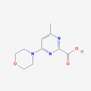 molecular formula C10H13N3O3 B1489261 4-Methyl-6-morpholinopyrimidine-2-carboxylic acid CAS No. 1706458-09-4