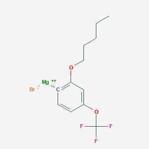 molecular formula C12H14BrF3MgO2 B14892611 (2-n-Pentyloxy-4-(trifluoromethoxy)phenyl)magnesium bromide 