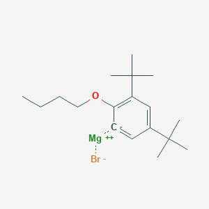 molecular formula C18H29BrMgO B14892618 (2-n-Butyloxy-3,5-di-t-butylphenyl)magnesium bromide 