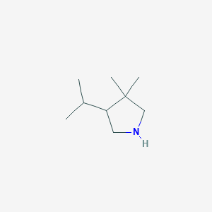 molecular formula C9H19N B1489262 3,3-Dimethyl-4-(propan-2-yl)pyrrolidine CAS No. 1779929-08-6
