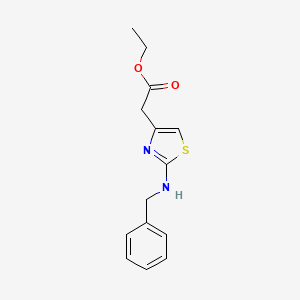 molecular formula C14H16N2O2S B14892638 Ethyl 2-(2-(benzylamino)thiazol-4-yl)acetate 