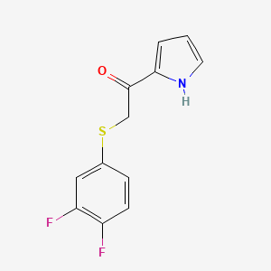 2-((3,4-Difluorophenyl)thio)-1-(1h-pyrrol-2-yl)ethan-1-one