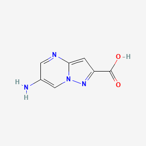 molecular formula C7H6N4O2 B1489268 6-Aminopyrazolo[1,5-a]pyrimidine-2-carboxylic acid CAS No. 1538355-26-8