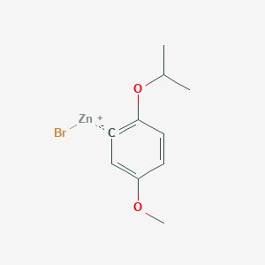 molecular formula C10H13BrO2Zn B14892680 (2-i-Propyloxy-5-methoxyphenyl)Zinc bromide 