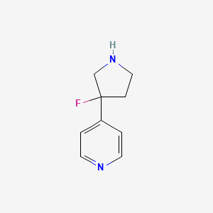 molecular formula C9H11FN2 B1489270 4-(3-Fluoropyrrolidin-3-yl)pyridine CAS No. 1547068-10-9