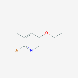 molecular formula C8H10BrNO B14892706 2-Bromo-5-ethoxy-3-methylpyridine 