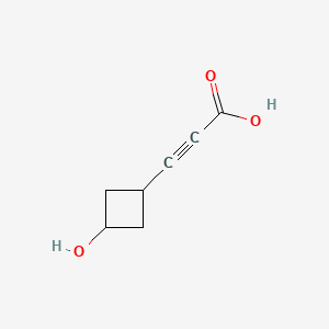 molecular formula C7H8O3 B14892707 3-(3-Hydroxycyclobutyl)propiolic acid 