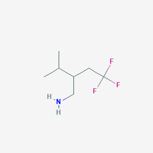 molecular formula C7H14F3N B1489273 4,4,4-Trifluoro-2-isopropylbutan-1-amine CAS No. 1368021-23-1