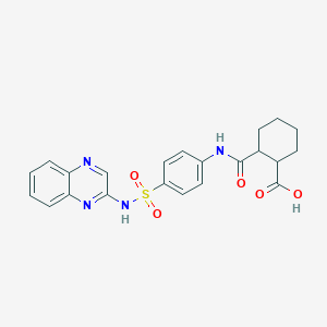 2-{[4-(Quinoxalin-2-ylsulfamoyl)phenyl]carbamoyl}cyclohexanecarboxylic acid