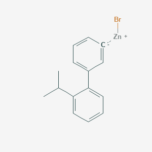 molecular formula C15H15BrZn B14892738 3-(2-i-Propylphenyl)phenylZinc bromide 