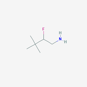 molecular formula C6H14FN B1489274 2-フルオロ-3,3-ジメチルブタン-1-アミン CAS No. 1551366-17-6