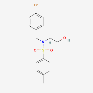 N-[(4-bromophenyl)methyl]-N-(1-hydroxypropan-2-yl)-4-methylbenzenesulfonamide