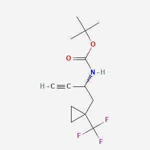 molecular formula C13H18F3NO2 B14892789 (R)-tert-Butyl (1-(1-(trifluoromethyl)cyclopropyl)but-3-yn-2-yl)carbamate 