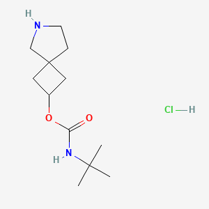 molecular formula C12H23ClN2O2 B14892798 cis-2-Boc-6-azaspiro[3.4]octanen hydrochloride 