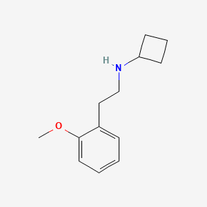 molecular formula C13H19NO B1489281 N-[2-(2-methoxyphenyl)ethyl]cyclobutanamine CAS No. 1518095-82-3