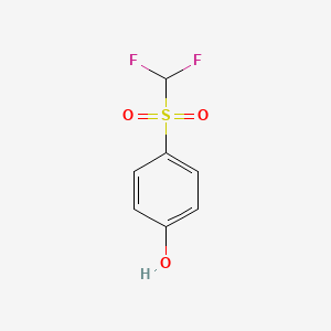 molecular formula C7H6F2O3S B14892820 4-[(Difluoromethyl)sulfonyl]phenol 