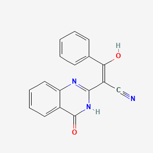 (2E)-2-(4-hydroxyquinazolin-2(1H)-ylidene)-3-oxo-3-phenylpropanenitrile