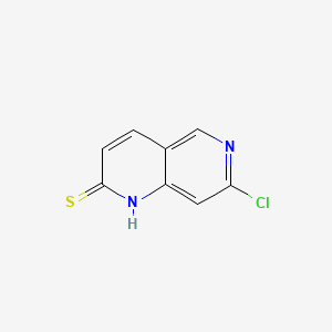 molecular formula C8H5ClN2S B14892903 7-Chloro-1,6-naphthyridine-2(1H)-thione 