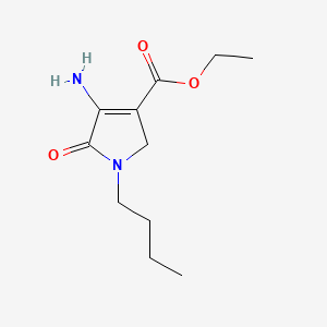 molecular formula C11H18N2O3 B14892905 Ethyl 4-amino-1-butyl-5-oxo-2,5-dihydro-1H-pyrrole-3-carboxylate 