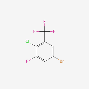 molecular formula C7H2BrClF4 B14892913 5-Bromo-2-chloro-1-fluoro-3-(trifluoromethyl)benzene 