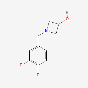 molecular formula C10H11F2NO B1489296 1-[(3,4-二氟苯基)甲基]氮杂环丁-3-醇 CAS No. 1548352-59-5