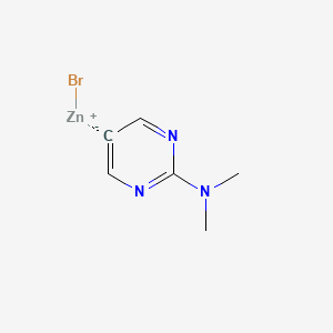 molecular formula C6H8BrN3Zn B14893023 (2-(Dimethylamino)pyrimidin-5-yl)Zinc bromide 