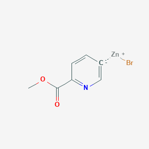 molecular formula C7H6BrNO2Zn B14893035 (6-(Methoxycarbonyl)pyridin-3-yl)Zinc bromide 