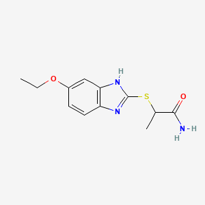 molecular formula C12H15N3O2S B14893053 2-((6-Ethoxy-1h-benzo[d]imidazol-2-yl)thio)propanamide 