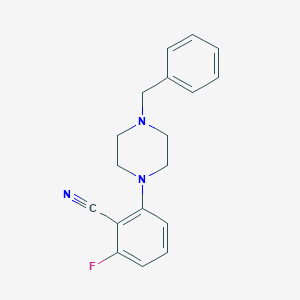 molecular formula C18H18FN3 B14893059 2-(4-Benzylpiperazin-1-yl)-6-fluorobenzonitrile 