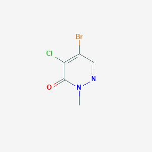 molecular formula C5H4BrClN2O B14893063 5-Bromo-4-chloro-2-methylpyridazin-3(2H)-one 