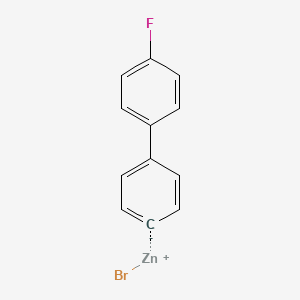 molecular formula C12H8BrFZn B14893067 4'-Fluoro-4-biphenylZinc bromide 