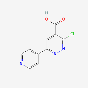 molecular formula C10H6ClN3O2 B1489307 3-氯-6-(吡啶-4-基)哒嗪-4-羧酸 CAS No. 1536048-32-4
