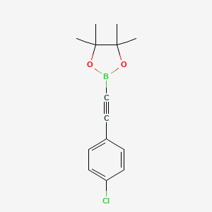 2-((4-Chlorophenyl)ethynyl)-4,4,5,5-tetramethyl-1,3,2-dioxaborolane