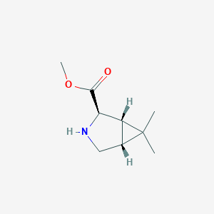 molecular formula C9H15NO2 B14893103 (1s,2r,5r)-Methyl 6,6-dimethyl-3-azabicyclo[3.1.0]hexane-2-carboxylate CAS No. 943516-62-9