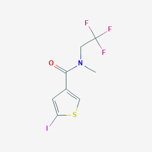 molecular formula C8H7F3INOS B14893105 5-iodo-N-methyl-N-(2,2,2-trifluoroethyl)thiophene-3-carboxamide 