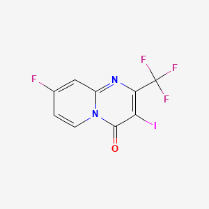 molecular formula C9H3F4IN2O B14893131 8-Fluoro-3-iodo-2-(trifluoromethyl)-4H-pyrido[1,2-a]pyrimidin-4-one 