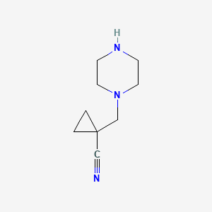 1-(Piperazin-1-ylmethyl)cyclopropane-1-carbonitrile