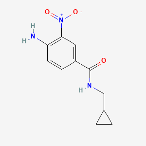 molecular formula C11H13N3O3 B14893156 4-amino-N-(cyclopropylmethyl)-3-nitrobenzamide 