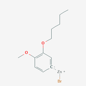 molecular formula C12H17BrO2Zn B14893181 4-Methoxy-3-n-pentyloxyphenylZinc bromide 