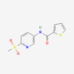 molecular formula C11H10N2O3S2 B14893213 n-(6-(Methylsulfonyl)pyridin-3-yl)thiophene-2-carboxamide 