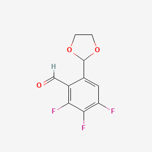 6-(1,3-Dioxolan-2-yl)-2,3,4-trifluorobenzaldehyde