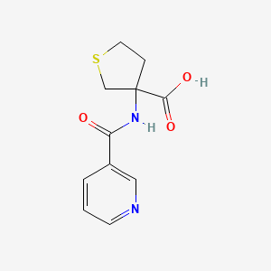 molecular formula C11H12N2O3S B14893225 3-(Nicotinamido)tetrahydrothiophene-3-carboxylic acid 