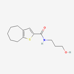 molecular formula C13H19NO2S B14893228 N-(3-hydroxypropyl)-5,6,7,8-tetrahydro-4H-cyclohepta[b]thiophene-2-carboxamide 