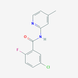 molecular formula C13H10ClFN2O B14893269 5-chloro-2-fluoro-N-(4-methylpyridin-2-yl)benzamide 