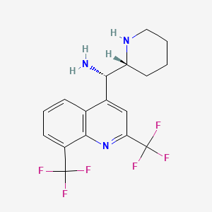 molecular formula C17H17F6N3 B14893289 (S)-(2,8-Bis(trifluoromethyl)quinolin-4-yl)((R)-piperidin-2-yl)methanamine 