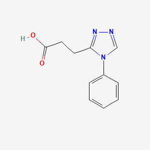 molecular formula C11H11N3O2 B1489331 3-(4-phenyl-4H-1,2,4-triazol-3-yl)propanoic acid CAS No. 1249518-17-9