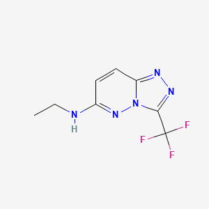 molecular formula C8H8F3N5 B14893317 N-ethyl-3-(trifluoromethyl)-[1,2,4]triazolo[4,3-b]pyridazin-6-amine 