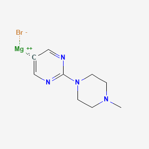 molecular formula C9H13BrMgN4 B14893334 (2-(4-MethylpiperaZin-1-yl)pyrimidin-5-yl)magnesium bromide 